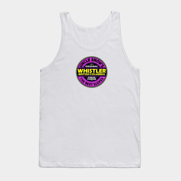 Skiing Whistler British Columbia Canada Ski Snowboard Tank Top by heybert00